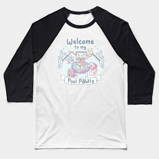 Pool Pawty Baseball T-Shirt